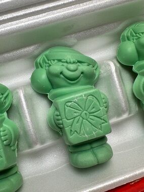 Vintage Avon Merry Elfkins Soap Set 3pc Bayberry Christmas Elves w/ Box